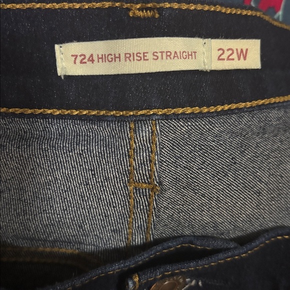 Levi’s 724 jeans High rise slim straight plus size 22W - Picture 4 of 7